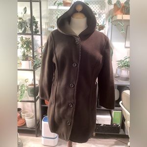 LL Bean Sherpa lined coat.Size Petite Medium.
